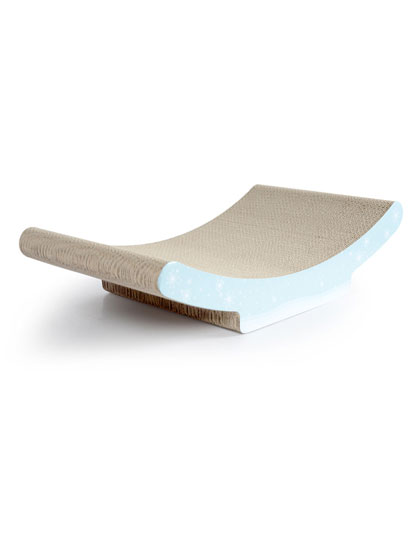 Paper Cat Scratcher in Sled Shape